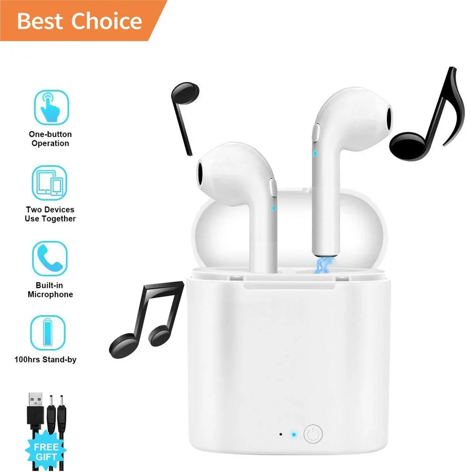 i7s TWS Mini Wireless Bluetooth Earphone Stereo Earbud Headset With Charging Box Mic For All Smart phone iPhone XS Hot Sell
i7s TWS Mini Wireless Bluetooth Earphone Stereo Earbud Headset With Charging Box Mic For All Smart phone iPhone XS Hot Sell