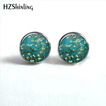NES-0011 Van Gogh Almond Stud Earrings Branch in Bloom Art Earring Bridal Jewelry Van Gogh's Painting Glass Cabochon Earring HZ4
NES-0011 Van Gogh Almond Stud Earrings Branch in Bloom Art Earring Bridal Jewelry Van Gogh's Painting Glass Cabochon Earring HZ4