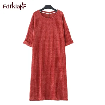 Fdfklak New warm night dress women nightgown spring autumn long nightdress women's nightwear high-grade nightshirt sleepwear
Fdfklak New warm night dress women nightgown spring autumn long nightdress women's nightwear high-grade nightshirt sleepwear