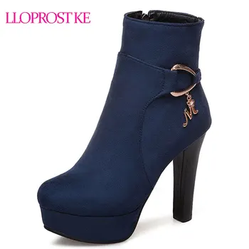 Lloprost ke Women Black Ankle Boots Flock Round Toe Winter Shoes Square High Heel Ladies Motorcycle Boots Big Size 32-43 D383
Lloprost ke Women Black Ankle Boots Flock Round Toe Winter Shoes Square High Heel Ladies Motorcycle Boots Big Size 32-43 D383