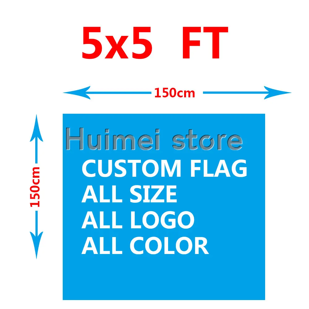 150X150cm (5x5FT) Polyester we design any logo any color Custom gift flag banner
150X150cm (5x5FT) Polyester we design any logo any color Custom gift flag banner