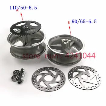 90/65-6.5 front or 110/50-6.5 rear Aluminum Wheel hub,Sprocket,Brake disc Axle bearing fits 49cc Mini Dirt Bike e Scooter Moto
90/65-6.5 front or 110/50-6.5 rear Aluminum Wheel hub,Sprocket,Brake disc Axle bearing fits 49cc Mini Dirt Bike e Scooter Moto