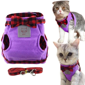 Cute Cat Harness Leash Breathable Vest Cat Collar Vest+Leash set Pet Traction Elegant British Style Cute Jacket Leash
Cute Cat Harness Leash Breathable Vest Cat Collar Vest+Leash set Pet Traction Elegant British Style Cute Jacket Leash