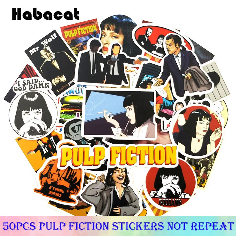 50 Pcs/pack Classic Pulp Fiction Film Stickers For Motorcycle Skateboard Laptop Bicycle Decoration Car PVC Waterproof Sticker
50 Pcs/pack Classic Pulp Fiction Film Stickers For Motorcycle Skateboard Laptop Bicycle Decoration Car PVC Waterproof Sticker