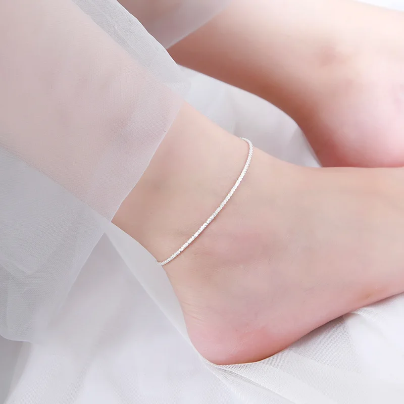 Real 925 Sterling Silver crystall Anklet fine Jewelry Simple beach Foot Chain For Women Girl 925 Silver Ankle Chain Bracelet
Real 925 Sterling Silver crystall Anklet fine Jewelry Simple beach Foot Chain For Women Girl 925 Silver Ankle Chain Bracelet