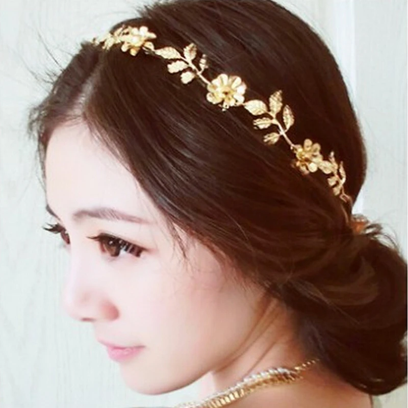 1pc Lady Leaf Flower Elastic Hair Band Vintage Gold Elastic Romantic Olive Branch Leaves Flower Hair Accessories for Women Girl
1pc Lady Leaf Flower Elastic Hair Band Vintage Gold Elastic Romantic Olive Branch Leaves Flower Hair Accessories for Women Girl