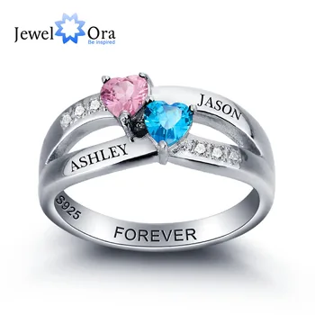 Personalized Engrave Birthstone Couple Heart 925 Sterling Silver Love Promise Wedding Ring Free Gift Box (JewelOra RI102000)
Personalized Engrave Birthstone Couple Heart 925 Sterling Silver Love Promise Wedding Ring Free Gift Box (JewelOra RI102000)