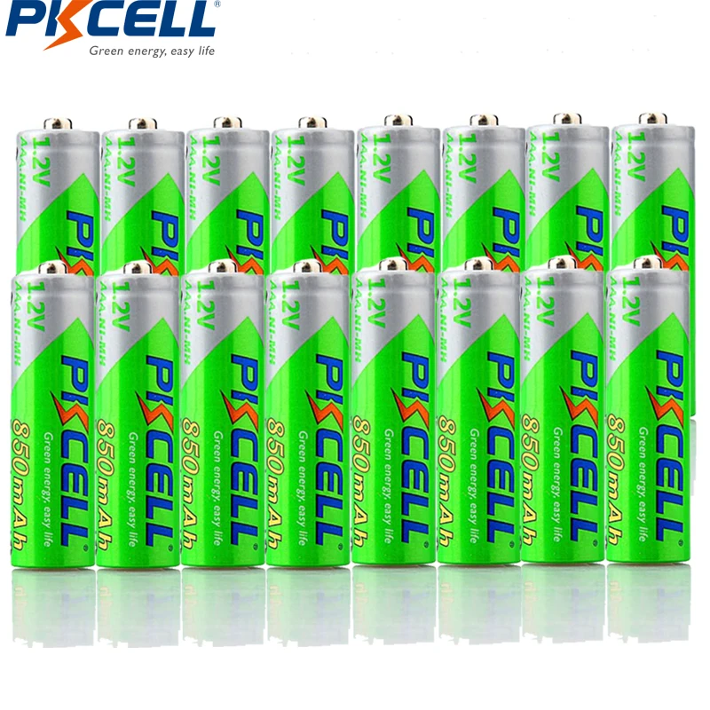 16Pcs*PKCELL AAA Batteries Low Self-Discharge Ni-MH 850mAh 1.2V AAA Rechargeable Battery 3A Bateria Baterias
16Pcs*PKCELL AAA Batteries Low Self-Discharge Ni-MH 850mAh 1.2V AAA Rechargeable Battery 3A Bateria Baterias