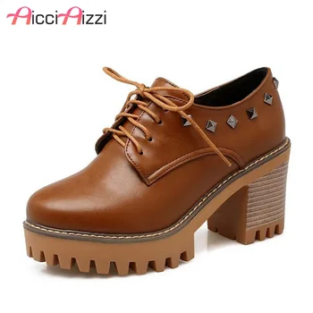 ZALAVOR Women High Heels Ankle Boots Lace Up Rivets Winter Shoes For Women British Style Platform Short Boots Size 32-43
ZALAVOR Women High Heels Ankle Boots Lace Up Rivets Winter Shoes For Women British Style Platform Short Boots Size 32-43