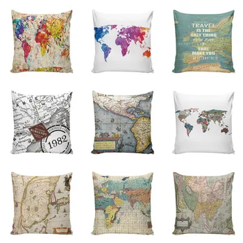 Factory direct European world map polyester home pillowcase coffee shop office seat waist cushion cover living room sofa pillow
Factory direct European world map polyester home pillowcase coffee shop office seat waist cushion cover living room sofa pillow
