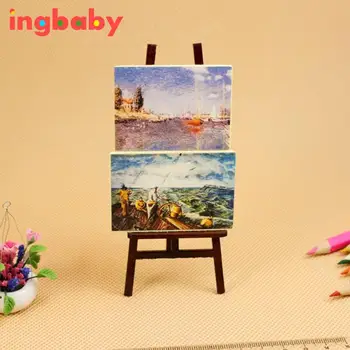 Dollhouse Mini Portrait Drawing Frame Simulation Doll House Accessories Drawing Board&2 Paintings Miniature Toy ingbaby WJ1120
Dollhouse Mini Portrait Drawing Frame Simulation Doll House Accessories Drawing Board&2 Paintings Miniature Toy ingbaby WJ1120