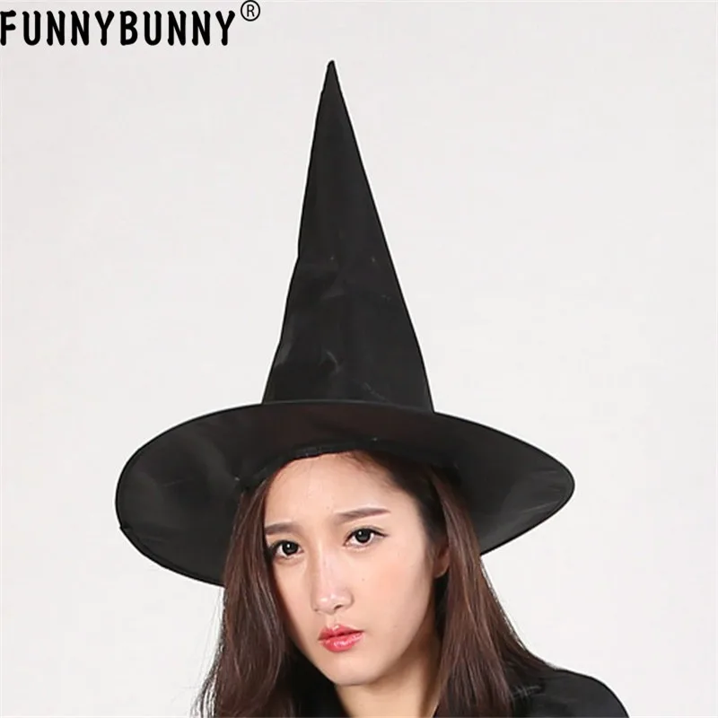 FUNNYBUNNY шляпа ведьмы Хэллоуин Для Взрослых Черная необычное платье ужас жуткий для