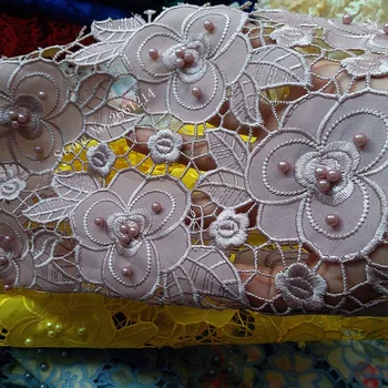 nigerian lace fabrics for wedding cord lace with beads flower applique beaded lace high quality 5yard/lot BZL-18203
nigerian lace fabrics for wedding cord lace with beads flower applique beaded lace high quality 5yard/lot BZL-18203