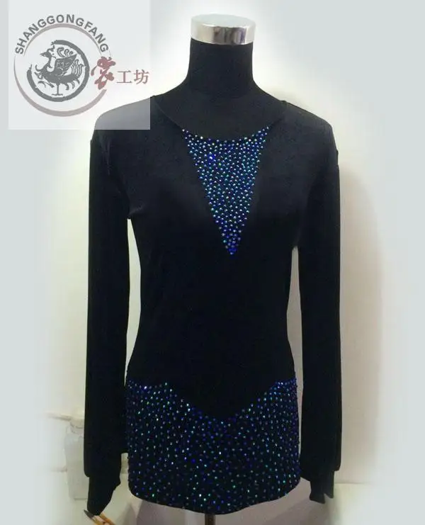 New men's latin dance costumes long sleeves diamond latin dance body Velvet top for men's latin dance competition shirts S-4XL
New men's latin dance costumes long sleeves diamond latin dance body Velvet top for men's latin dance competition shirts S-4XL