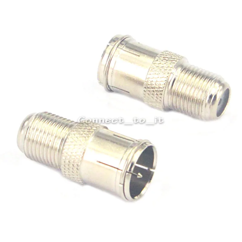 2 Pieces F Female Jack to Quick F Male Plug Straight Nickelplated Connector Adapters
2 Pieces F Female Jack to Quick F Male Plug Straight Nickelplated Connector Adapters