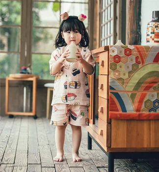 Cotton Baby Girls Household Clothes Kids Japanese Kimono Style Pajamas Set Chindren Clothing sets Girl Rompers Sleepwear Z949
Cotton Baby Girls Household Clothes Kids Japanese Kimono Style Pajamas Set Chindren Clothing sets Girl Rompers Sleepwear Z949