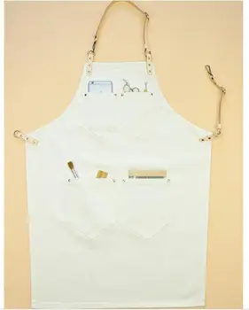 Simple Design White Color Canvas Bib Apron Real Leather Strap Barber Kitchen Unisex Apron With Pocket Tattoo Shop Workwear S69
Simple Design White Color Canvas Bib Apron Real Leather Strap Barber Kitchen Unisex Apron With Pocket Tattoo Shop Workwear S69