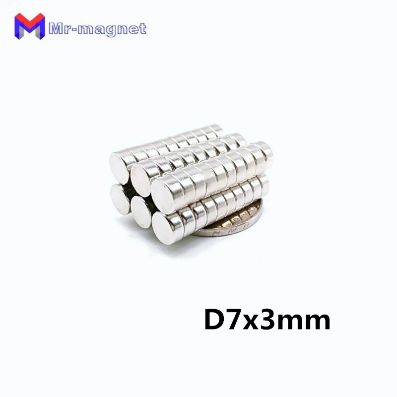 200Pcs 7 x 3 mm Neodymium magnets Rare Earth small Strong Round permanent 7*3mm fridge Electromagnet NdFeB nickle magnetic D7x3
200Pcs 7 x 3 mm Neodymium magnets Rare Earth small Strong Round permanent 7*3mm fridge Electromagnet NdFeB nickle magnetic D7x3