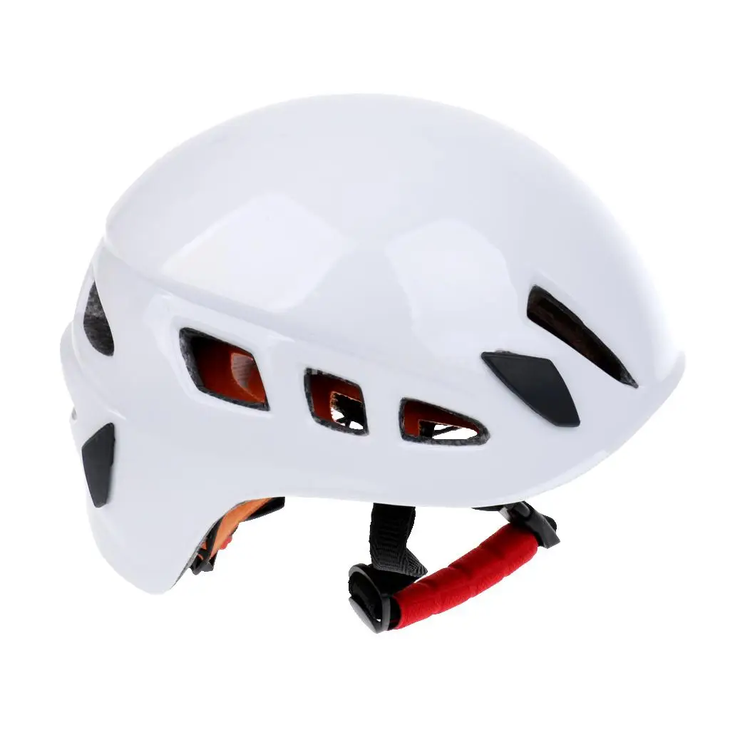 Safe Rock Climbing Downhill Caving Rappelling Rescue Helmet Protector White
