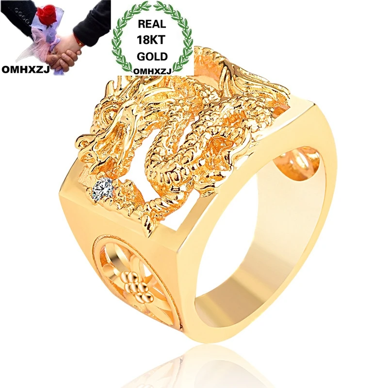 OMHXZJ Wholesale European Fashion Hot Man Male Party Birthday Wedding Gift Wide Dragon Flower AAA Zircon 18KT Gold Ring RR937
OMHXZJ Wholesale European Fashion Hot Man Male Party Birthday Wedding Gift Wide Dragon Flower AAA Zircon 18KT Gold Ring RR937