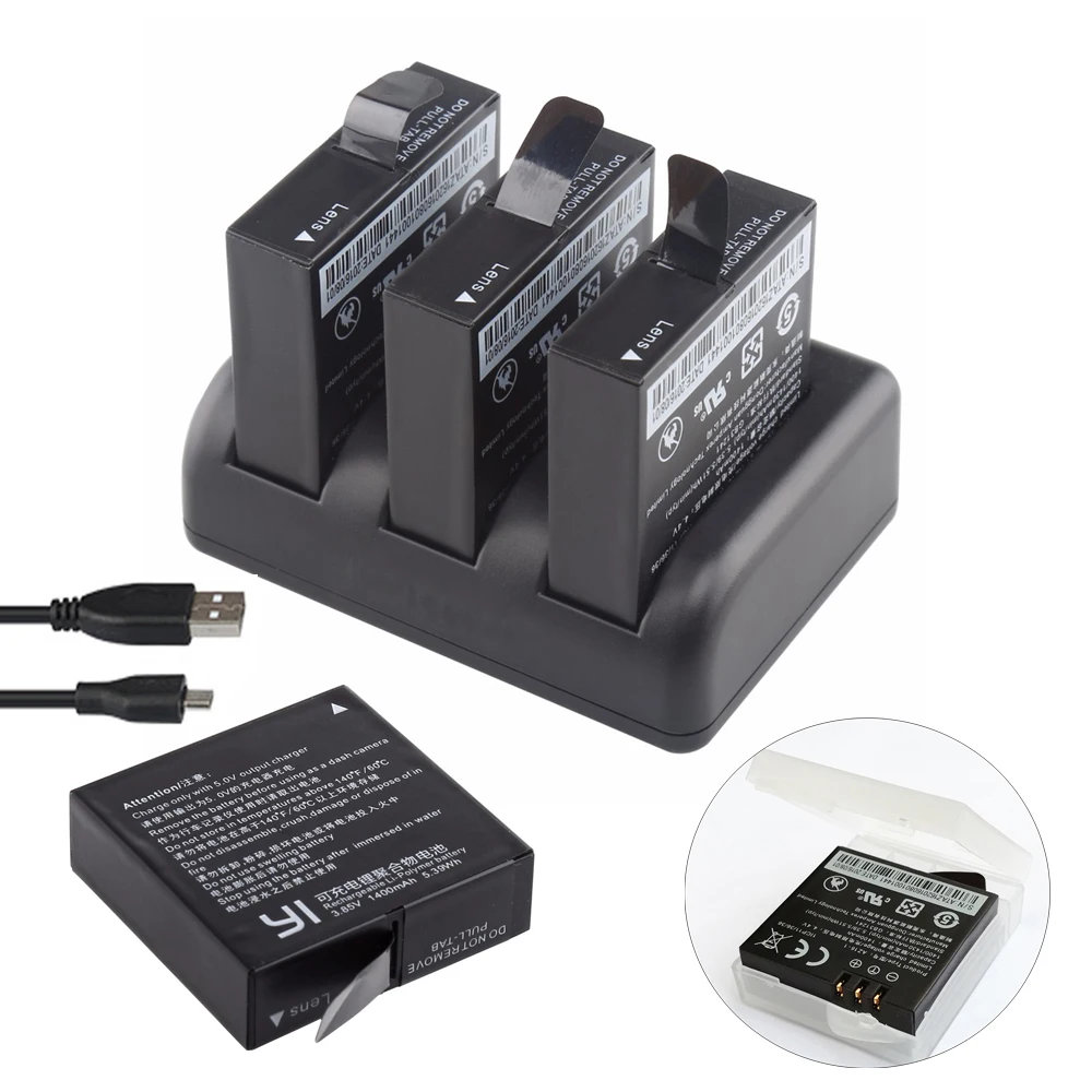 1400maH 3.85V Original for Xiaomi Yi 4K 4k+4K Lite xiaoyi 2 Batteries + 3lots Charger For xiaomi yi action camera battery
1400maH 3.85V Original for Xiaomi Yi 4K 4k+4K Lite xiaoyi 2 Batteries + 3lots Charger For xiaomi yi action camera battery