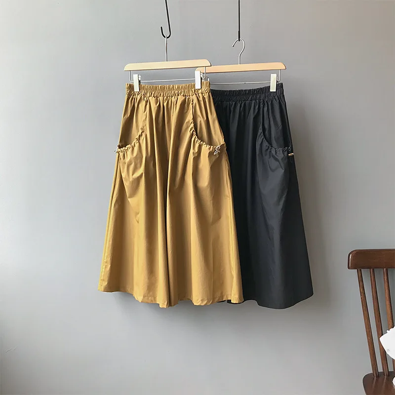Autumn Japanese Style Women Khaki Maxi Skirt Stretchy High Waist Two Pocket Black Fashion Long Skirt Bottom
Autumn Japanese Style Women Khaki Maxi Skirt Stretchy High Waist Two Pocket Black Fashion Long Skirt Bottom