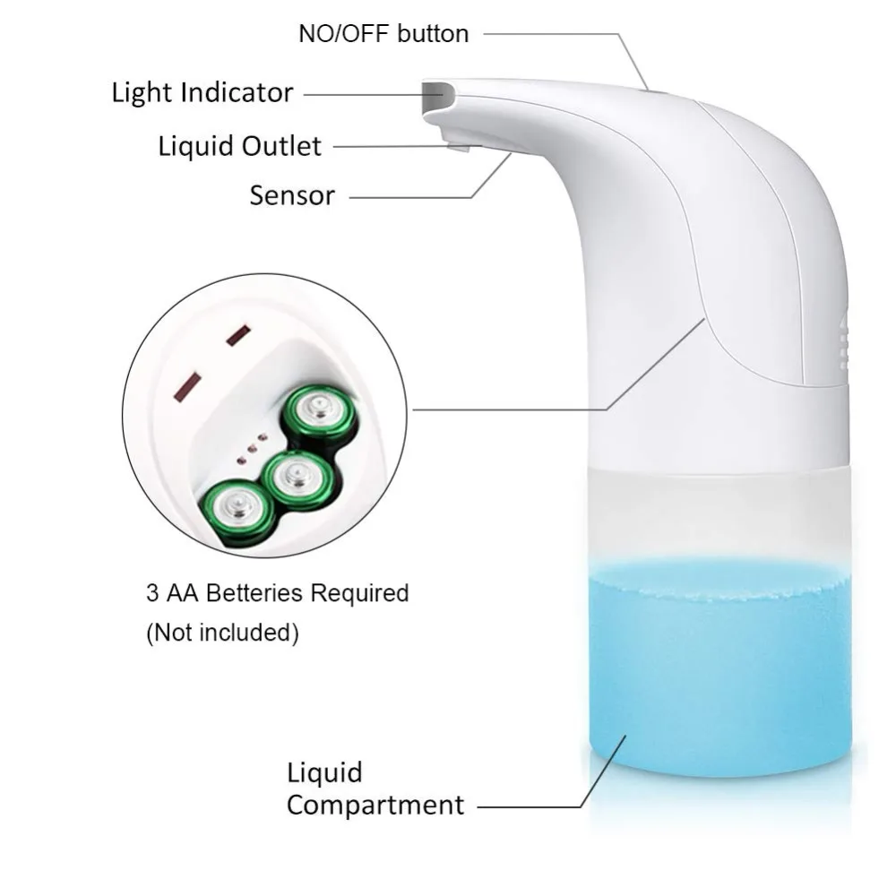 Intelligent Automatic Foam Soap Dispenser, Ideal for Kitchen and Bathroom, Non-contact Automatic Sensor Bubble Smart Soap Dispen
Intelligent Automatic Foam Soap Dispenser, Ideal for Kitchen and Bathroom, Non-contact Automatic Sensor Bubble Smart Soap Dispen