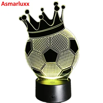 Football Imperial Crown Design Hologram Lamp Creative 3D illusion Lamp LED Night Lights Novelty Acrylic Atmosphere Lamp
Football Imperial Crown Design Hologram Lamp Creative 3D illusion Lamp LED Night Lights Novelty Acrylic Atmosphere Lamp