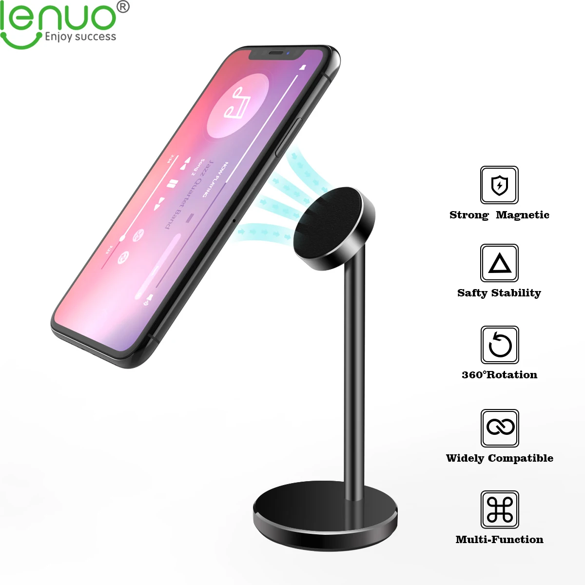 

Lenuo DL-28 Desktop Magnetic Stand For iPhone 11 pro max XS XR X 5 6 7 8 Plus Adjustable Table Stand For iPad Stand