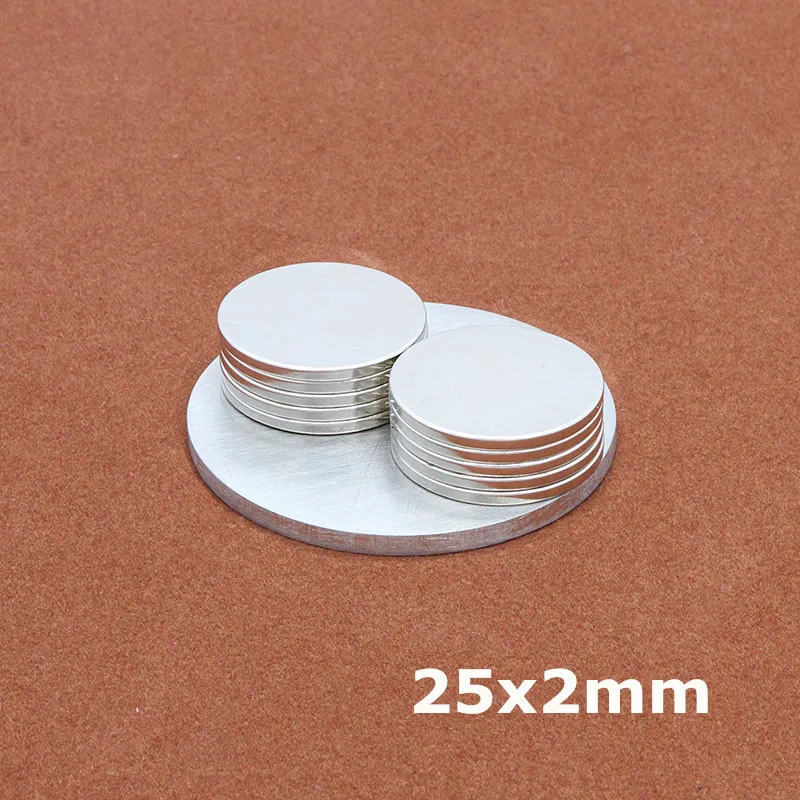 50Pcs 25 x 2mm neodymium magnet 25mm*2mm strong rare earth neodymium magnets Powerful NdFeB permanent round magnetic 25x2mm
50Pcs 25 x 2mm neodymium magnet 25mm*2mm strong rare earth neodymium magnets Powerful NdFeB permanent round magnetic 25x2mm