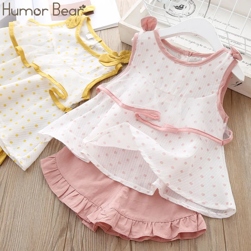 Humor Bear Girl Clothes Suit 2019 Summer Brand New Polka Dot Bow Vest T-shirt+Shorts 2PCS Set Baby Girls Clothing
Humor Bear Girl Clothes Suit 2019 Summer Brand New Polka Dot Bow Vest T-shirt+Shorts 2PCS Set Baby Girls Clothing