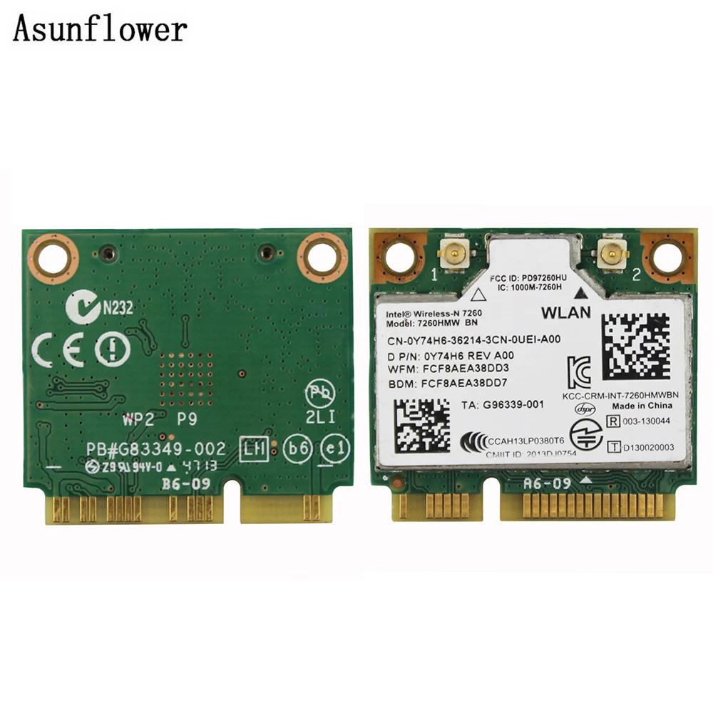 Wireless Network Card For Intel Wireless 300Mbps 802.11 7260HMW BN WIFI Bluetooth 4.0 PCI-E Wifi Card
Wireless Network Card For Intel Wireless 300Mbps 802.11 7260HMW BN WIFI Bluetooth 4.0 PCI-E Wifi Card