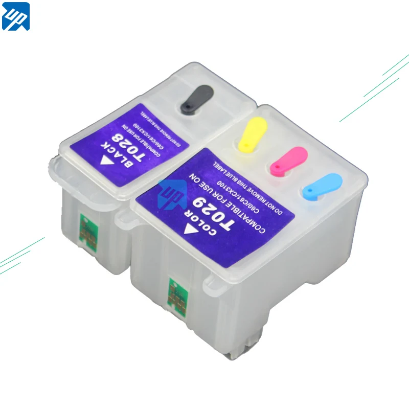 Фото 5 комплектов для epson T028 T029 многоразовый картридж C60/61/CX3100 с чипом ARC Бесплатная