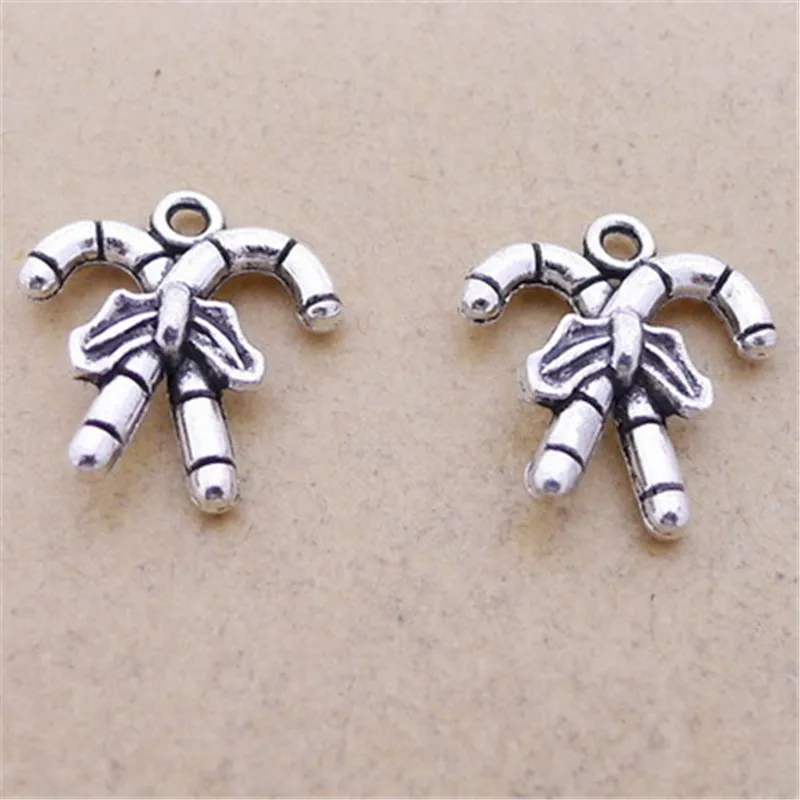 BULK 30pcs Metal Antique Silver Plated Candy Cane Christmas Crutches Pendants For DIY Jewelry Making 17*19mm 1.7g
BULK 30pcs Metal Antique Silver Plated Candy Cane Christmas Crutches Pendants For DIY Jewelry Making 17*19mm 1.7g