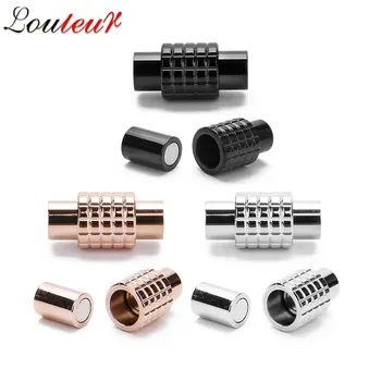 Louleur 2pcs Stainless Steel Magnetic Clasps With Safe Snap Lock Fit 6mm Leather Cord Bracelet Connectors For Jewelry Making
Louleur 2pcs Stainless Steel Magnetic Clasps With Safe Snap Lock Fit 6mm Leather Cord Bracelet Connectors For Jewelry Making