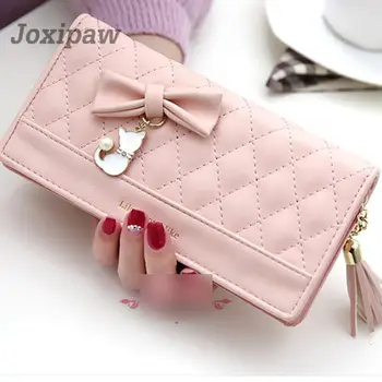 Women Wallet Female Purse Money Bag Long Women Leather Purse Card Phone Wallet Tassel Bow Cute Cat Pendant Letter Zipper Fashion
Women Wallet Female Purse Money Bag Long Women Leather Purse Card Phone Wallet Tassel Bow Cute Cat Pendant Letter Zipper Fashion