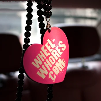Noizzy Wheel Whores Com Peach Heart Car Auto Fashion Pendant JDM Interior Rear View Mirror Ornament Hang Dangle Car-Styling
Noizzy Wheel Whores Com Peach Heart Car Auto Fashion Pendant JDM Interior Rear View Mirror Ornament Hang Dangle Car-Styling