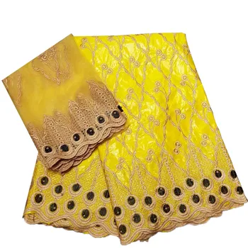 Yellow Excellent quality African bazin brode getzner with beads cotton bazin riche fabric for wedding dress JA96-2
Yellow Excellent quality African bazin brode getzner with beads cotton bazin riche fabric for wedding dress JA96-2