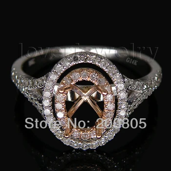 Vintage Oval 6x8mm Solid 14k Two Tone Gold Diamond Semi Mount Setting Ring for Mom's Birthday Gift Wholesale Fine Jewelry SR290
Vintage Oval 6x8mm Solid 14k Two Tone Gold Diamond Semi Mount Setting Ring for Mom's Birthday Gift Wholesale Fine Jewelry SR290