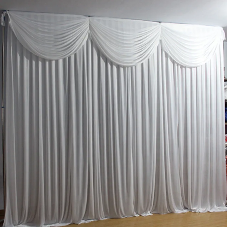 3*3M White Wedding Backdrop Curtain with Detachable Swag Event Party Stage Background Curtain
3*3M White Wedding Backdrop Curtain with Detachable Swag Event Party Stage Background Curtain