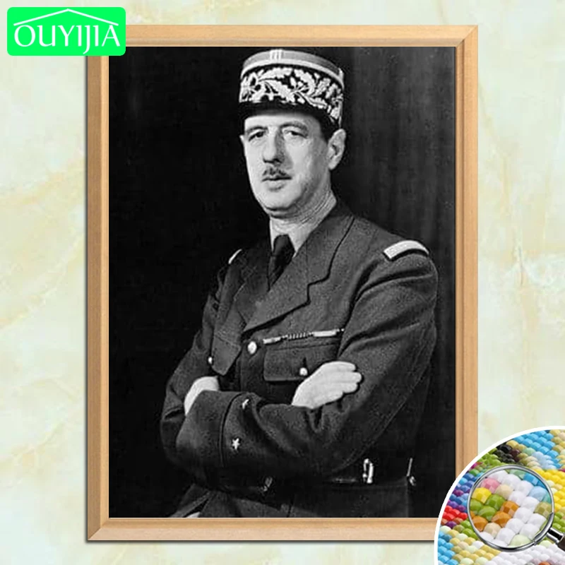 France President De Gaulle In Martial Attire 5D DIY Diamond Painting Full Square Diamond Embroidery Rhinestones Mosaic Painting
France President De Gaulle In Martial Attire 5D DIY Diamond Painting Full Square Diamond Embroidery Rhinestones Mosaic Painting