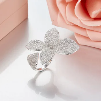 SLJELY 925 Sterling Silver Flower Petal Brand Design Fashion Popular Luxury Full AAA Cubic Zirconia Wedding Party Opening Rings
SLJELY 925 Sterling Silver Flower Petal Brand Design Fashion Popular Luxury Full AAA Cubic Zirconia Wedding Party Opening Rings