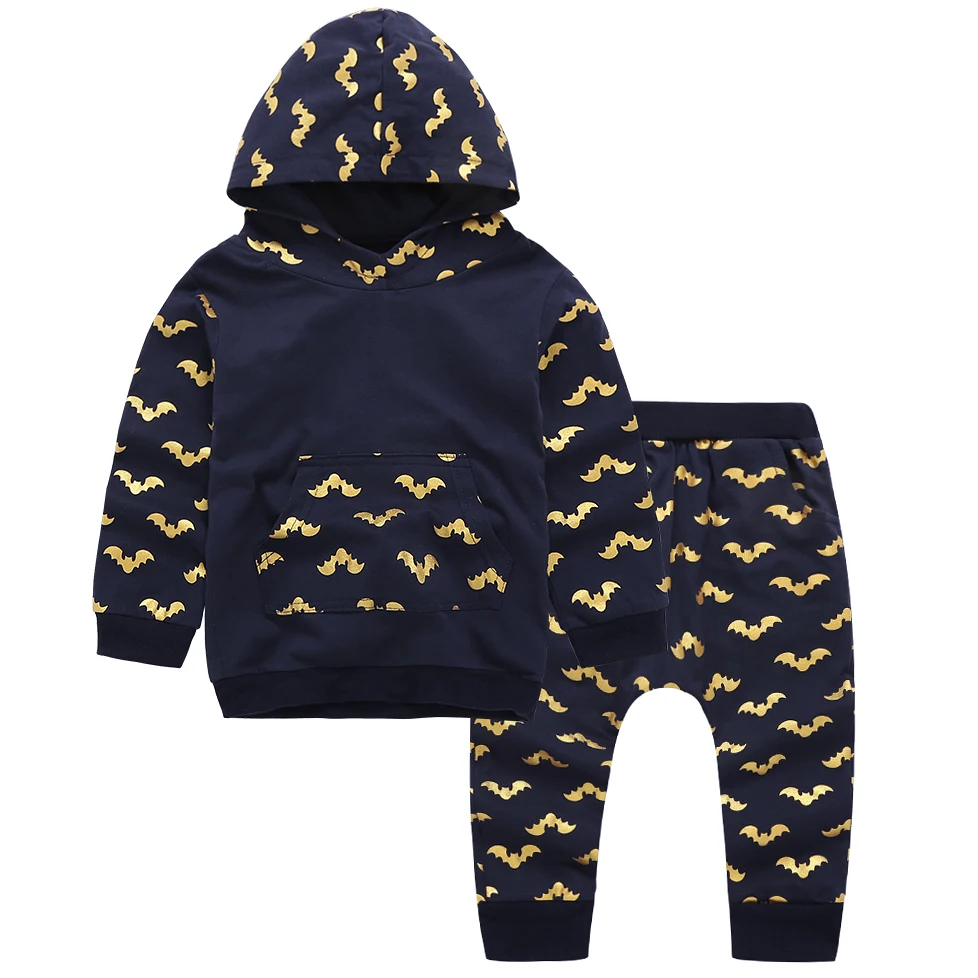 2PCS/Set Newborn baby boy girl clothing set Fashion black Gold print Hooded Long sleeve Sport suit Infant baby clothes outfits
2PCS/Set Newborn baby boy girl clothing set Fashion black Gold print Hooded Long sleeve Sport suit Infant baby clothes outfits