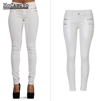 HCYO Women Low Waist Pants Slim Stretch Trousers White Coating PU Leather Pants Womens Coated Denim Pants Trousers Large Size
HCYO Women Low Waist Pants Slim Stretch Trousers White Coating PU Leather Pants Womens Coated Denim Pants Trousers Large Size
