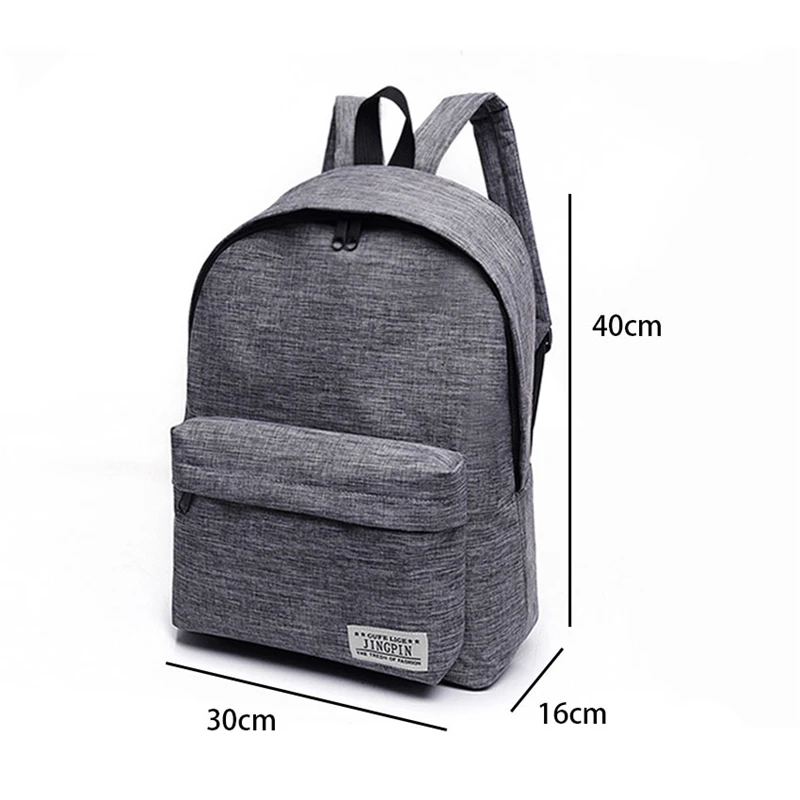 DIDA BEAR Brand Canvas Men Women Backpacks Large School Bags For Teenager Boy Girls Travel Laptop Backbag Mochila Rucksack Grey 15