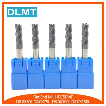 HRC50 4F-D8.0X60L D8.0X75L D8X100L D8.0X150L 4 Flute 1pcs 8mm Tungsten Carbide Square Flat End Mills Spiral Bits Pircise Cutter
HRC50 4F-D8.0X60L D8.0X75L D8X100L D8.0X150L 4 Flute 1pcs 8mm Tungsten Carbide Square Flat End Mills Spiral Bits Pircise Cutter
