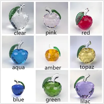 60mm 10Pieces Various Color Crystals Glass Faceted Apple Paperweight Home Decoration Party Souvenir 
60mm 10Pieces Various Color Crystals Glass Faceted Apple Paperweight Home Decoration Party Souvenir