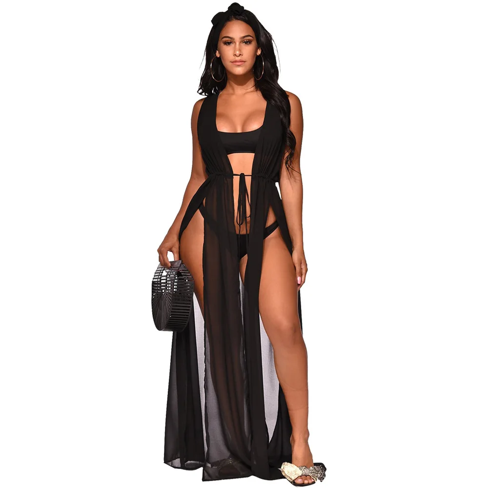 Women Black See Through Mesh Long Maxi Dresses Sheer Sleeveless Deep V Neck High Side Split Summer Sexy Club Party Dresses
Women Black See Through Mesh Long Maxi Dresses Sheer Sleeveless Deep V Neck High Side Split Summer Sexy Club Party Dresses