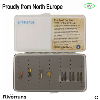 Free Shipping Riverruns Realistic Flies Stonefly Dry Flies UV Flies Part Combo From Europe With A Fly Box 
Free Shipping Riverruns Realistic Flies Stonefly Dry Flies UV Flies Part Combo From Europe With A Fly Box