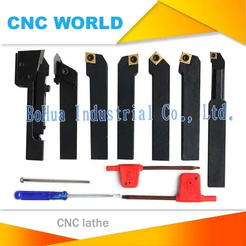 12mm 7pcs/set indexable carbide turning tool set with insert for CNC machine, Titanium
12mm 7pcs/set indexable carbide turning tool set with insert for CNC machine, Titanium